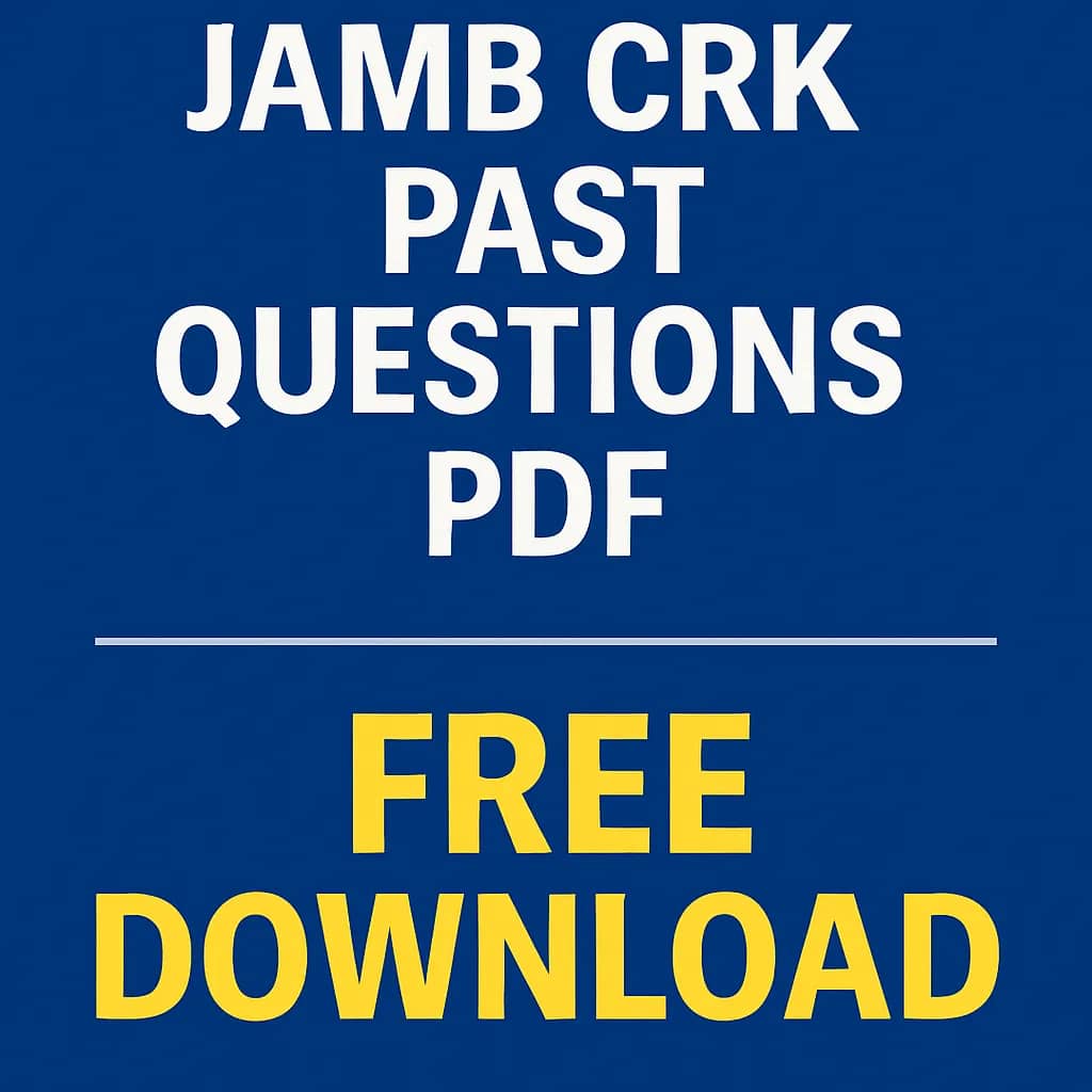 JAMB CRK past questions PDF free download banner for UTME exam preparation